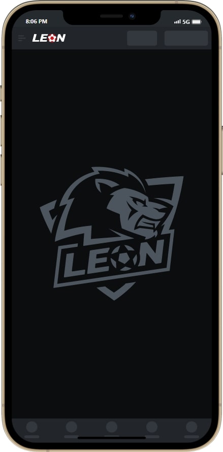 Leonbet app στιγμιότυπο από την φόρτωση της εφαρμογής